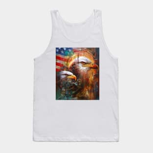 Patriotic Fusion Abstract Art Surrealistic Style Original Artwork Gift Ideas 06 Tank Top